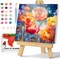 Framed Paint by Number Kit for Adults-Easy Paint by Numbers Kit for Adults Beginner, Simple Paint by Numbers Flower for Gift Home Wall Decor (10x10Inch)